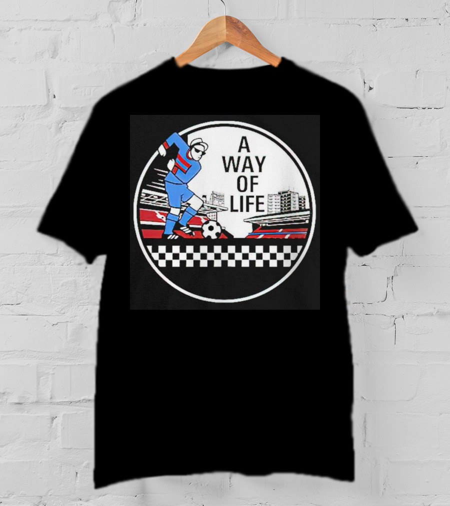 A Way Of Life Football Stadium Cityscape Soccer Player T-Shirt