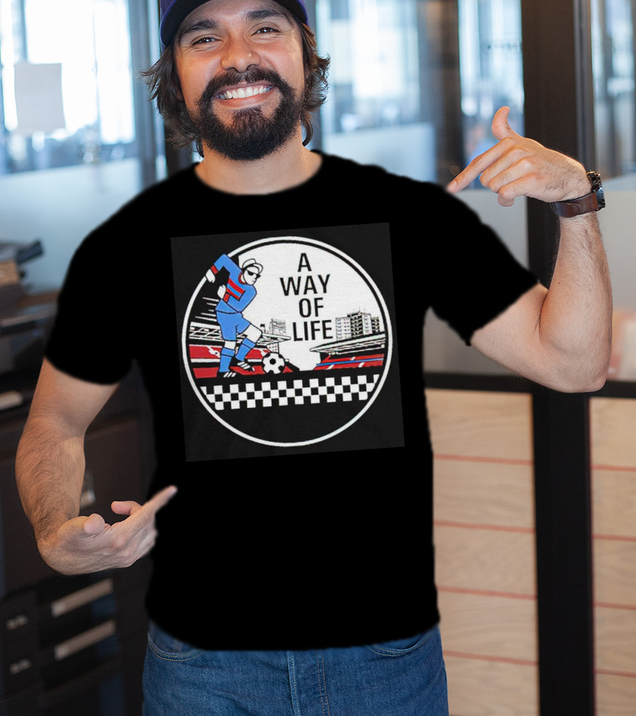 A Way Of Life Football Stadium Cityscape Soccer Player T-Shirt