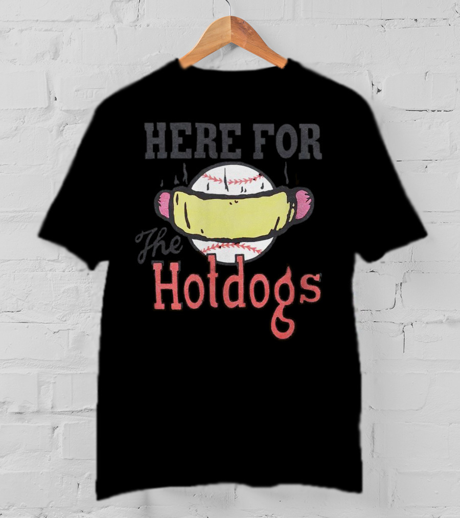 Here For The Hotdogs Baseball Hotdog Combo T-Shirt