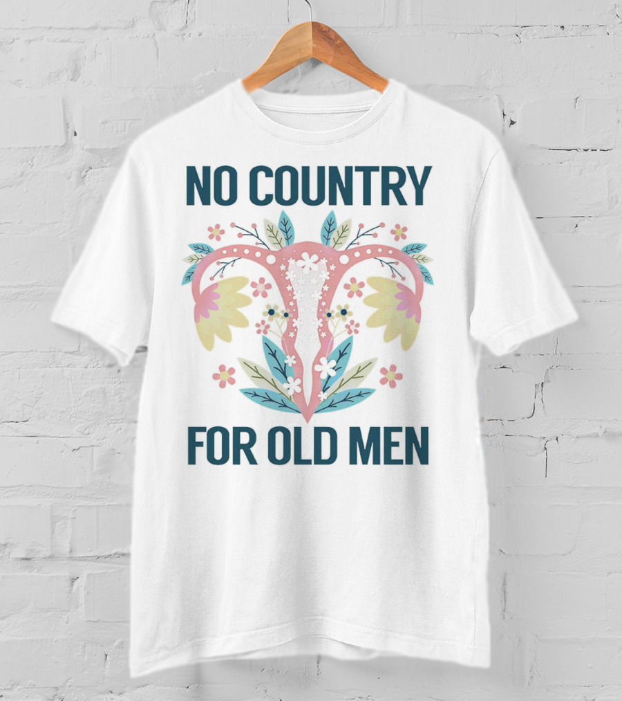 No Country For Old Men Floral Uterus T-Shirt