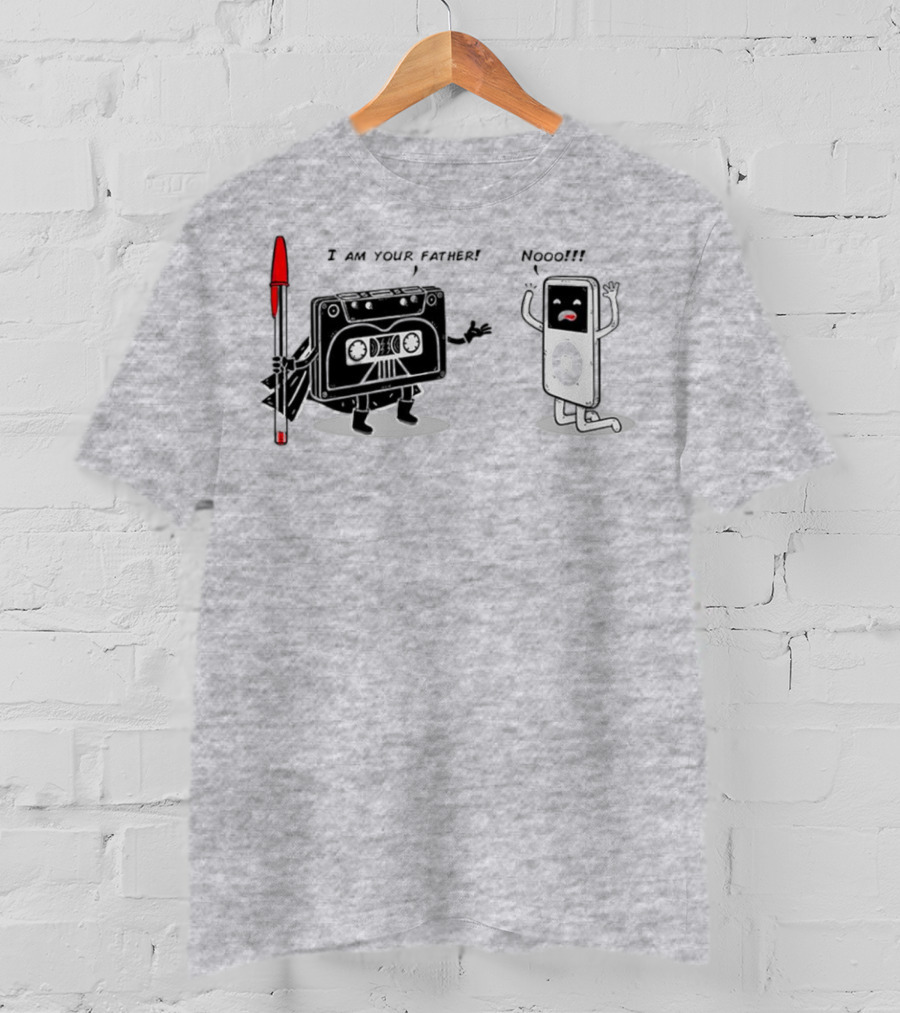 I Am Your Father Nooo Cassette And IPod T-Shirt