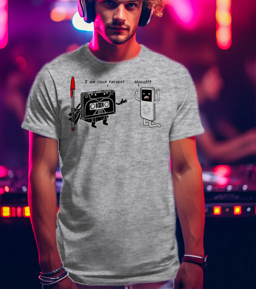 I Am Your Father Nooo Cassette And IPod T-Shirt