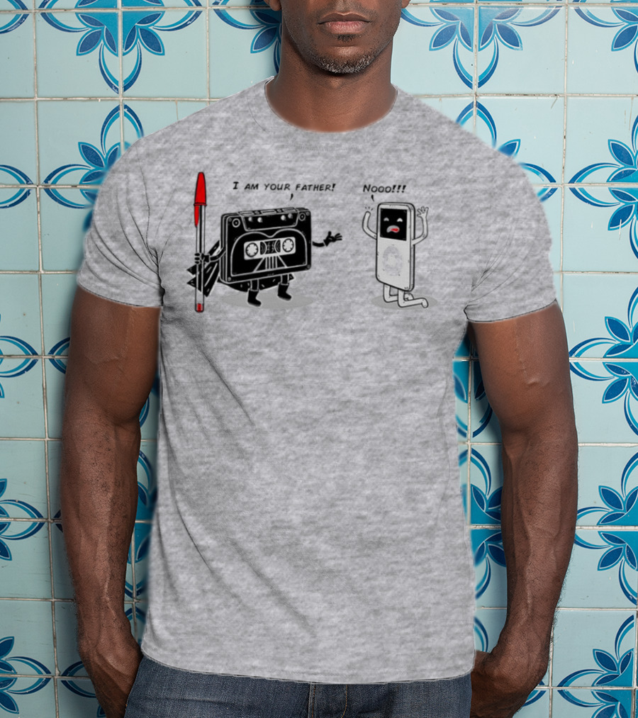 I Am Your Father Nooo Cassette And IPod T-Shirt