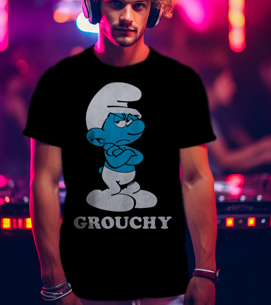 Grouchy Smurf Crossed Arms Stance T-Shirt