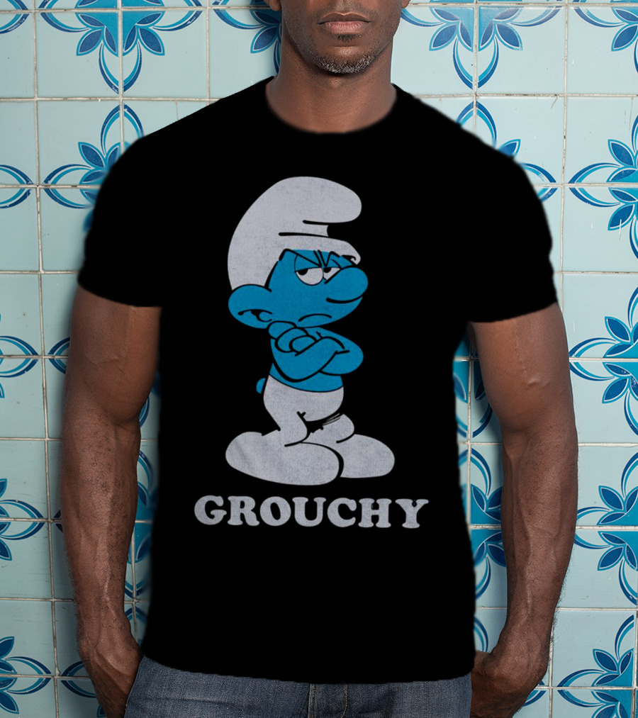 Grouchy Smurf Crossed Arms Stance T-Shirt