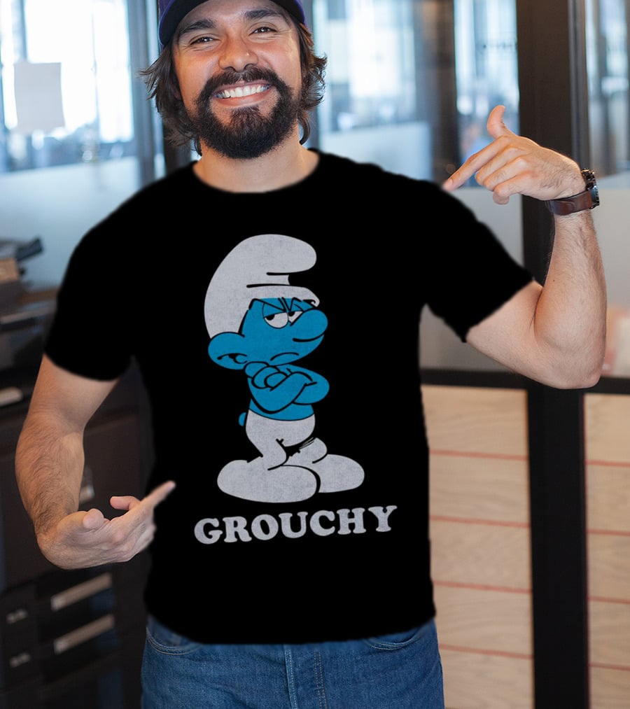 Grouchy Smurf Crossed Arms Stance T-Shirt