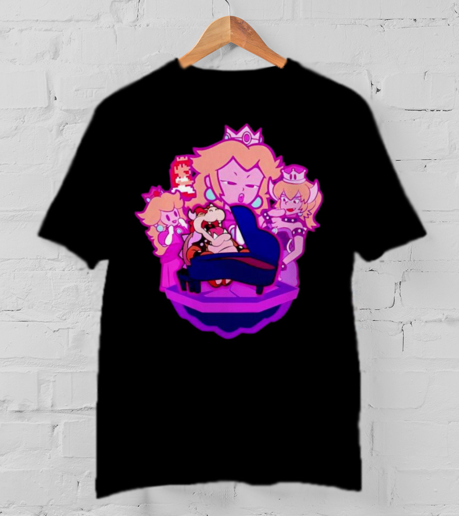 Peaches Super Mario Bros Bowser Piano Performance Oscars T-Shirt