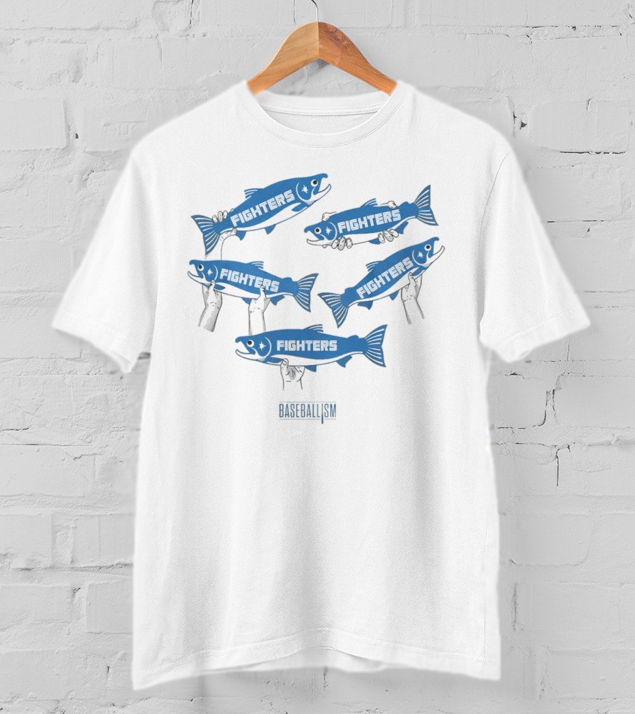 Shakemaru Nippon-Ham Fighters Baseballism Fish T-Shirt