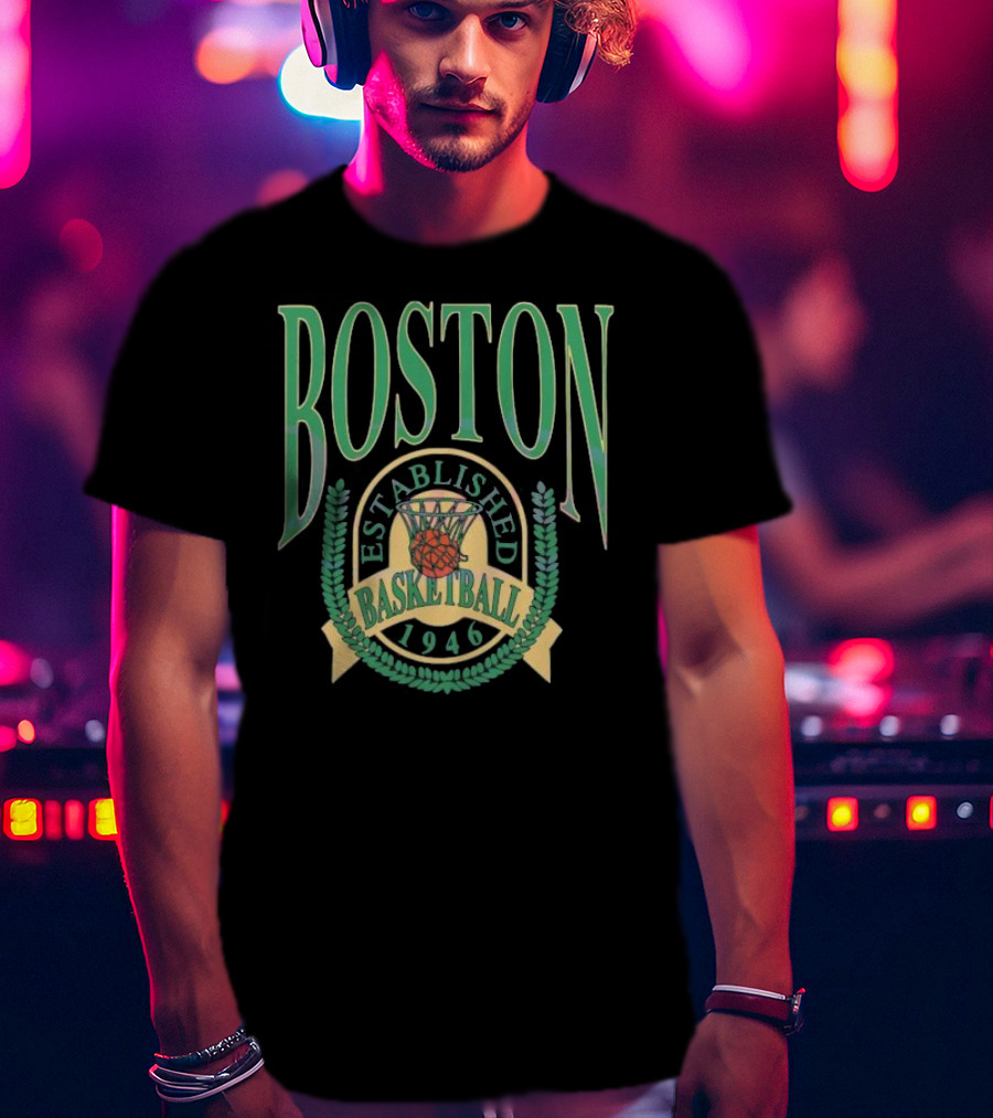 Boston Celtics Established Basketball 1946 NBA Season T-Shirt