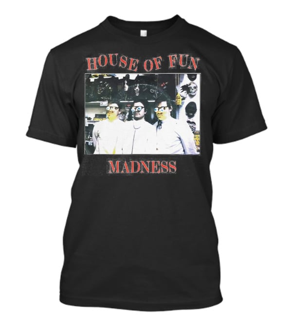 Madness House Of Fun 1980s Band Photo With Mask Collection T-Shirt