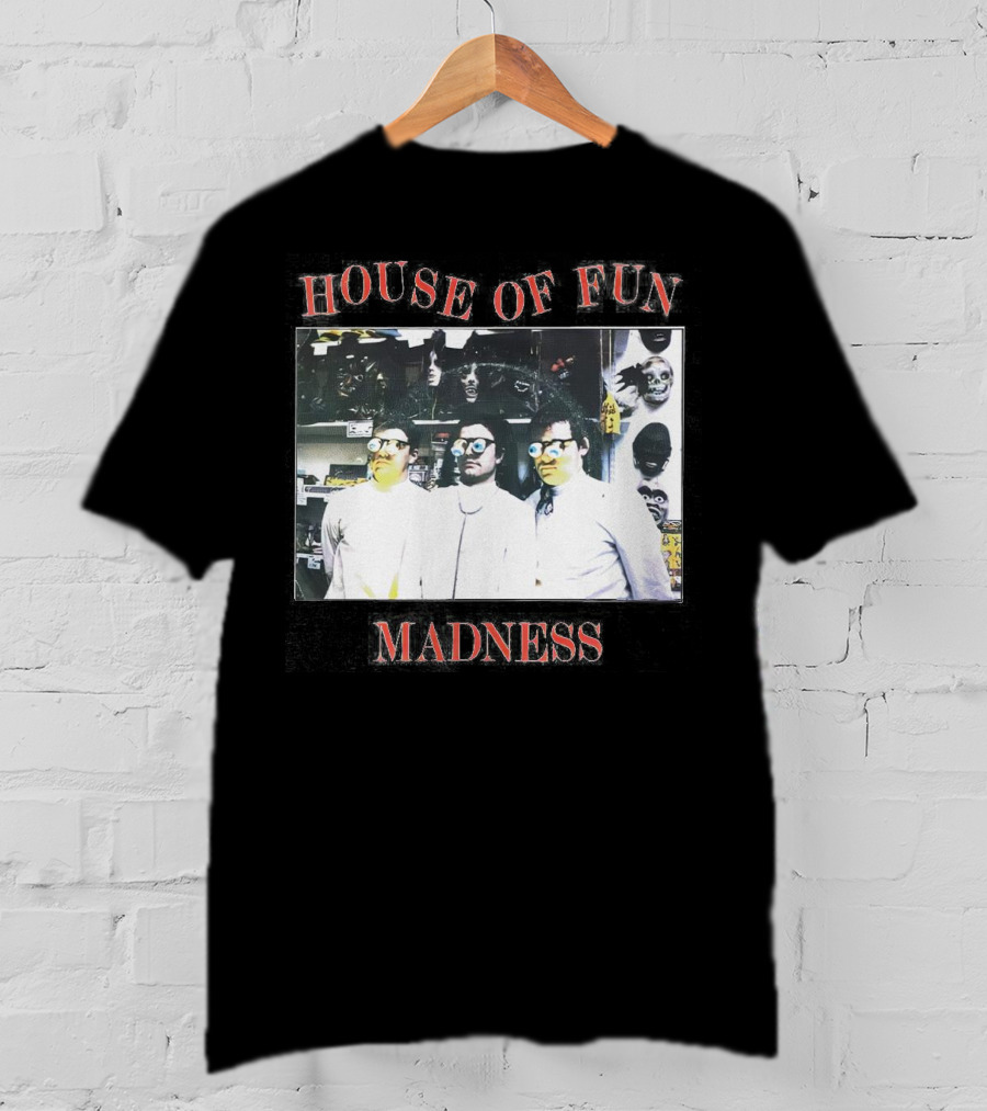 Madness House Of Fun 1980s Band Photo With Mask Collection T-Shirt