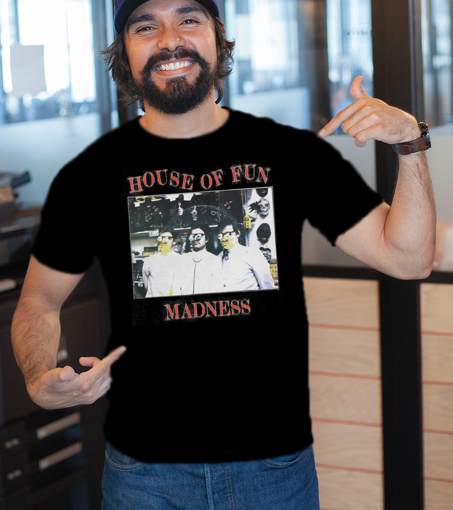 Madness House Of Fun 1980s Band Photo With Mask Collection T-Shirt