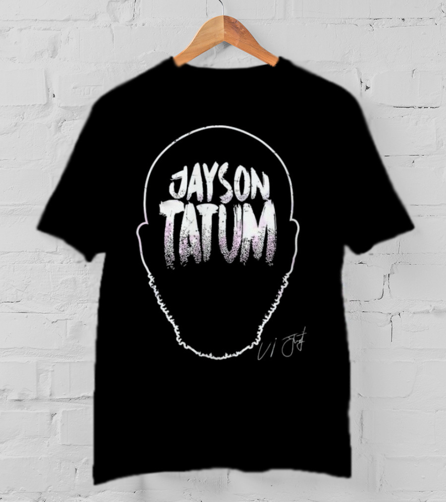 Jayson Tatum Basketball Player Name Art Signature T-Shirt
