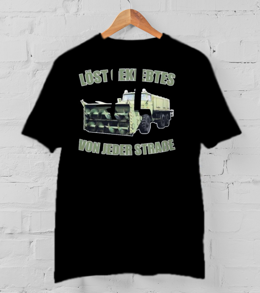 Löst Geklebtes Von Jeder Straße Snowplow Truck T-Shirt