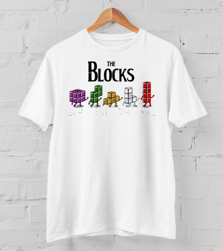 The Blocks Tetris Abbey Road T-Shirt