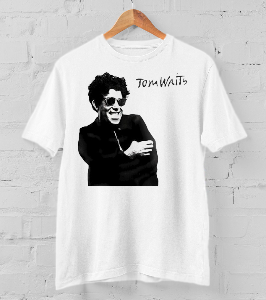 Tom Waits Black And White Sunglasses T-Shirt
