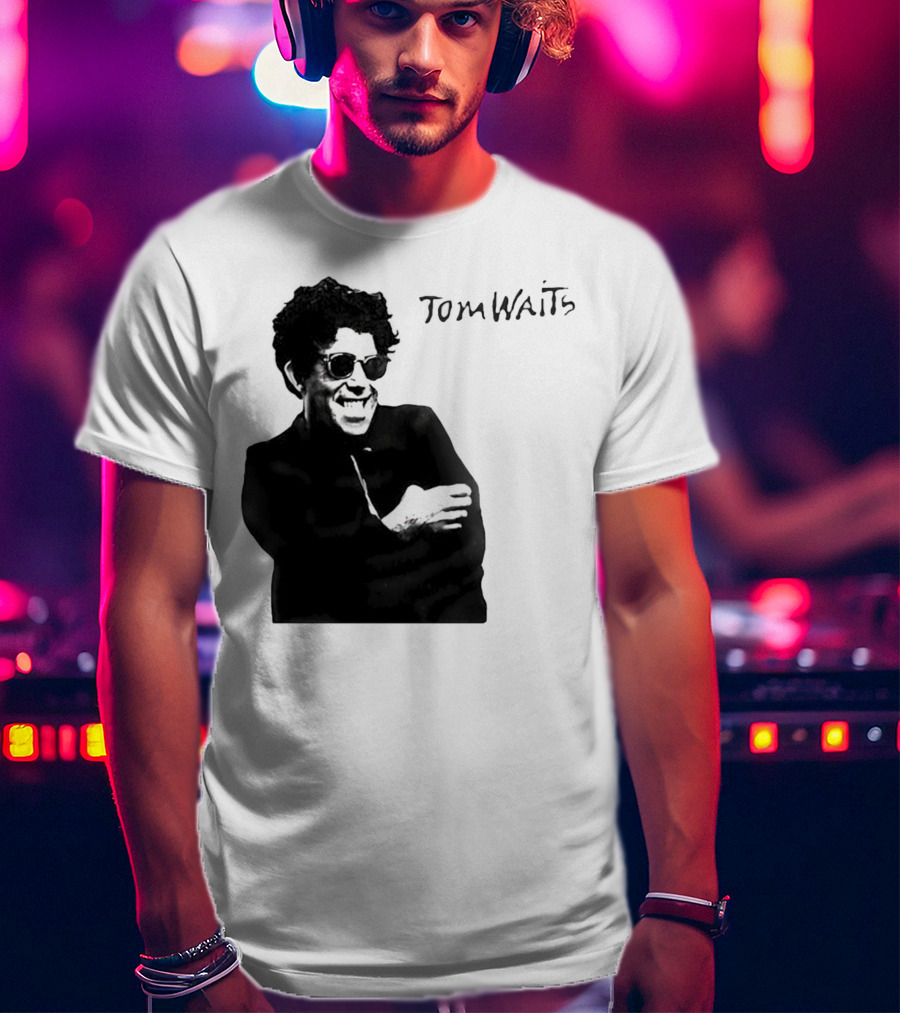 Tom Waits Black And White Sunglasses T-Shirt