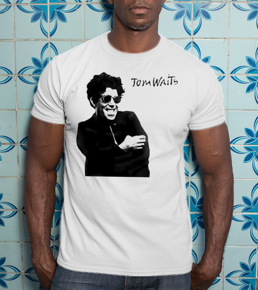 Tom Waits Black And White Sunglasses T-Shirt