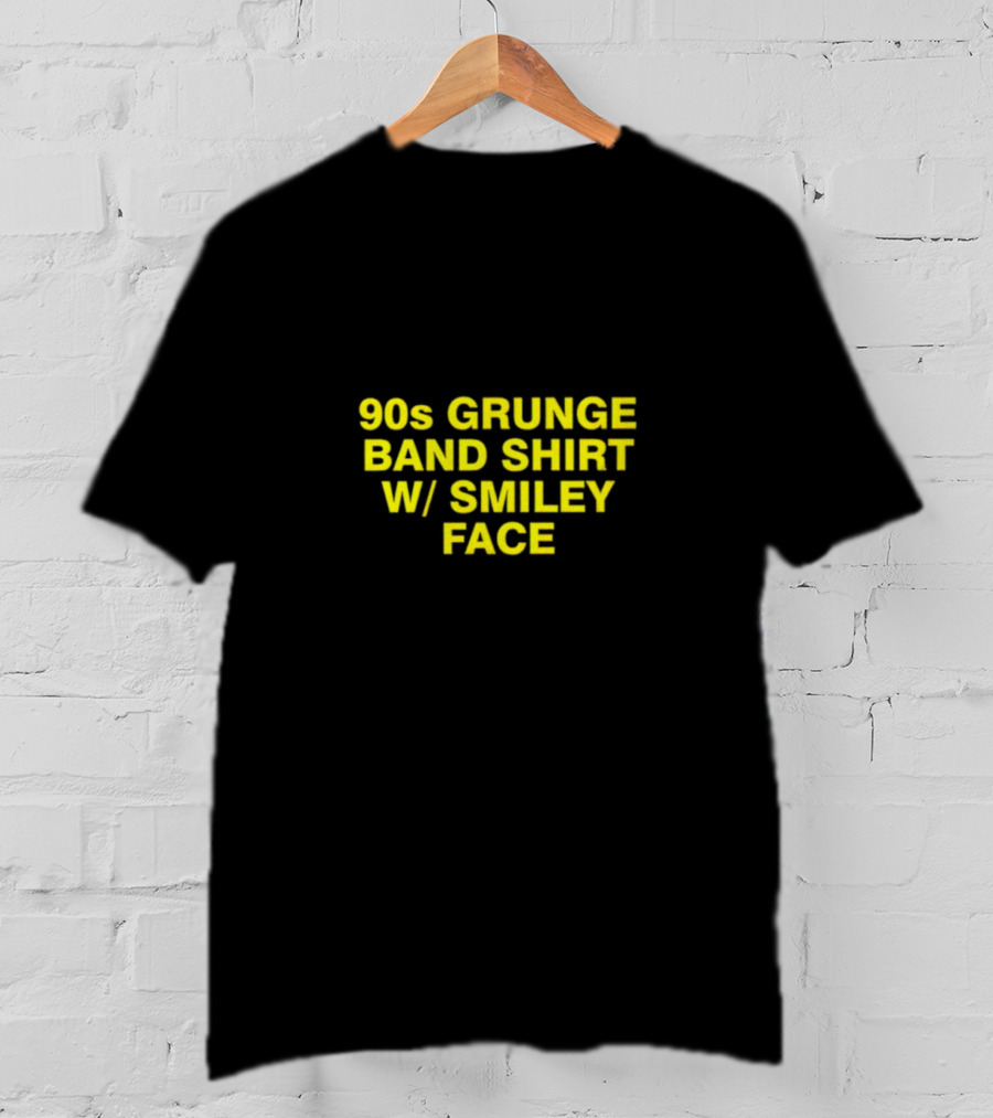 90s Grunge Band Shirt Smiley Face T-Shirt