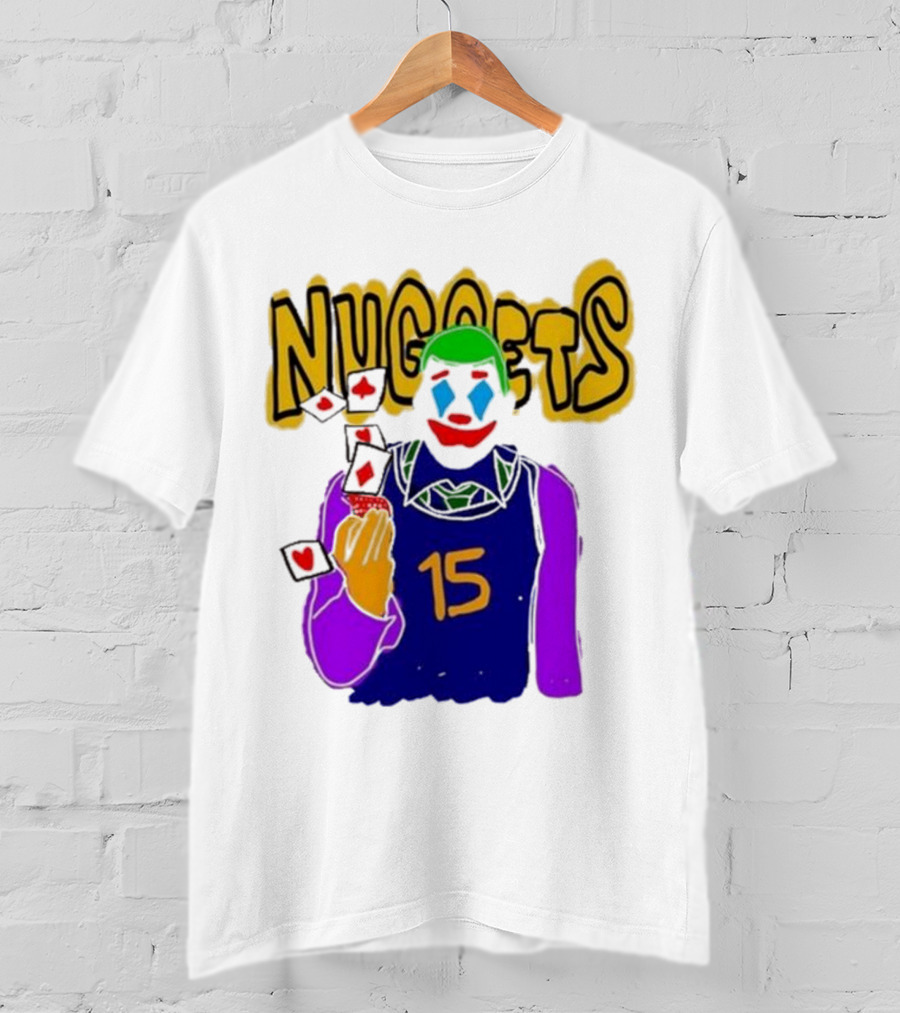 Nuggets Clown 15 Nikola Jokic Joker Basketball NBA T-Shirt