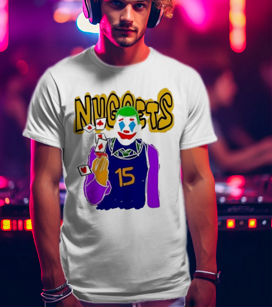 Nuggets Clown 15 Nikola Jokic Joker Basketball NBA T-Shirt