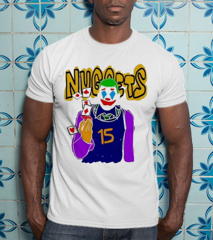 Nuggets Clown 15 Nikola Jokic Joker Basketball NBA T-Shirt
