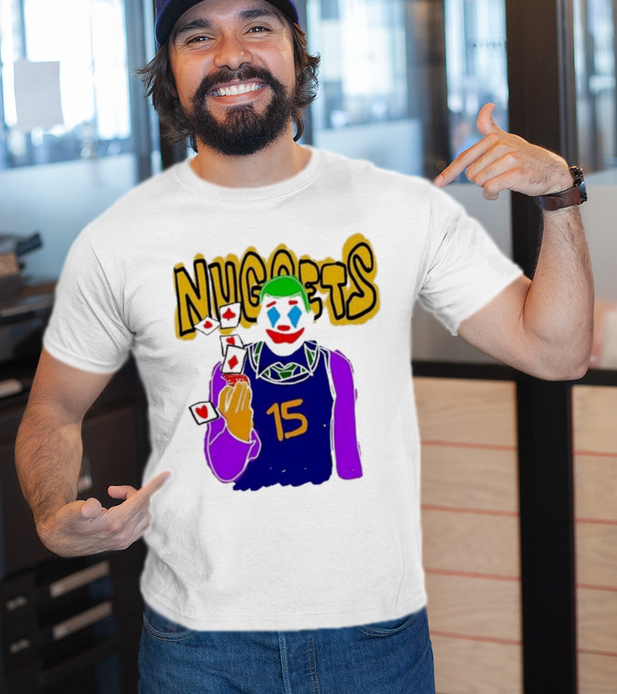 Nuggets Clown 15 Nikola Jokic Joker Basketball NBA T-Shirt