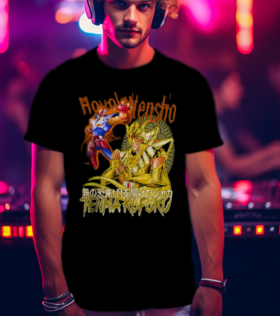 Phoenix Ikki Tenma Kofuku Action Scene Hyaku Ren Sho Saint Seiya T-Shirt