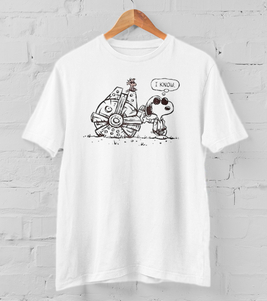 Snoopy I Know Star Wars X-Wing Woodstock T-Shirt