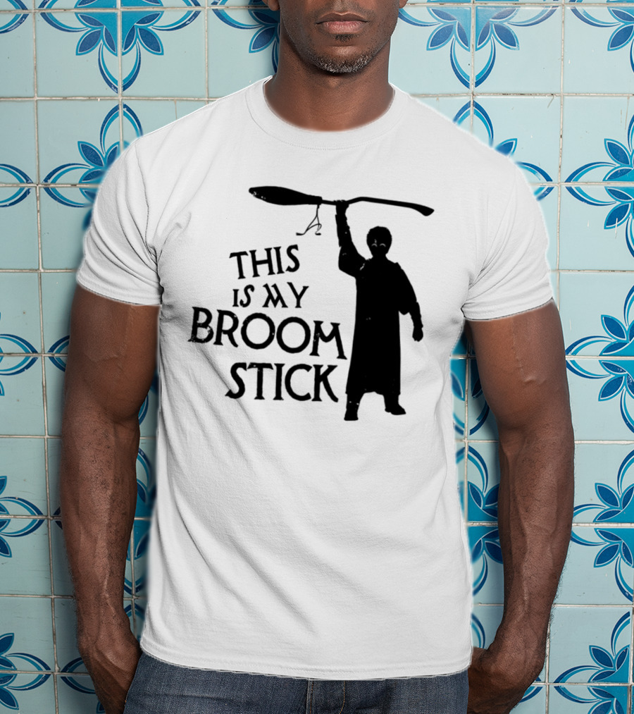 This Is My Broom Stick Silhouette Wizard T-Shirt