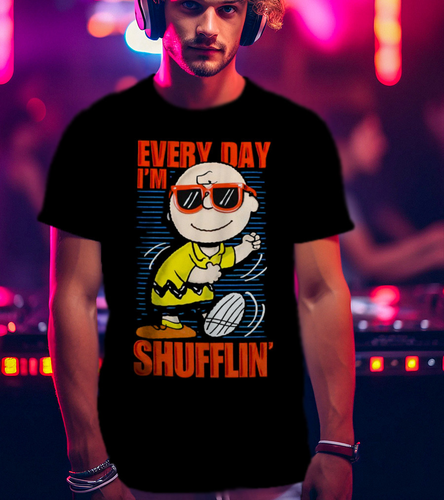 Charlie Brown Every Day I’m Shufflin’ Sunglasses Dance T-Shirt