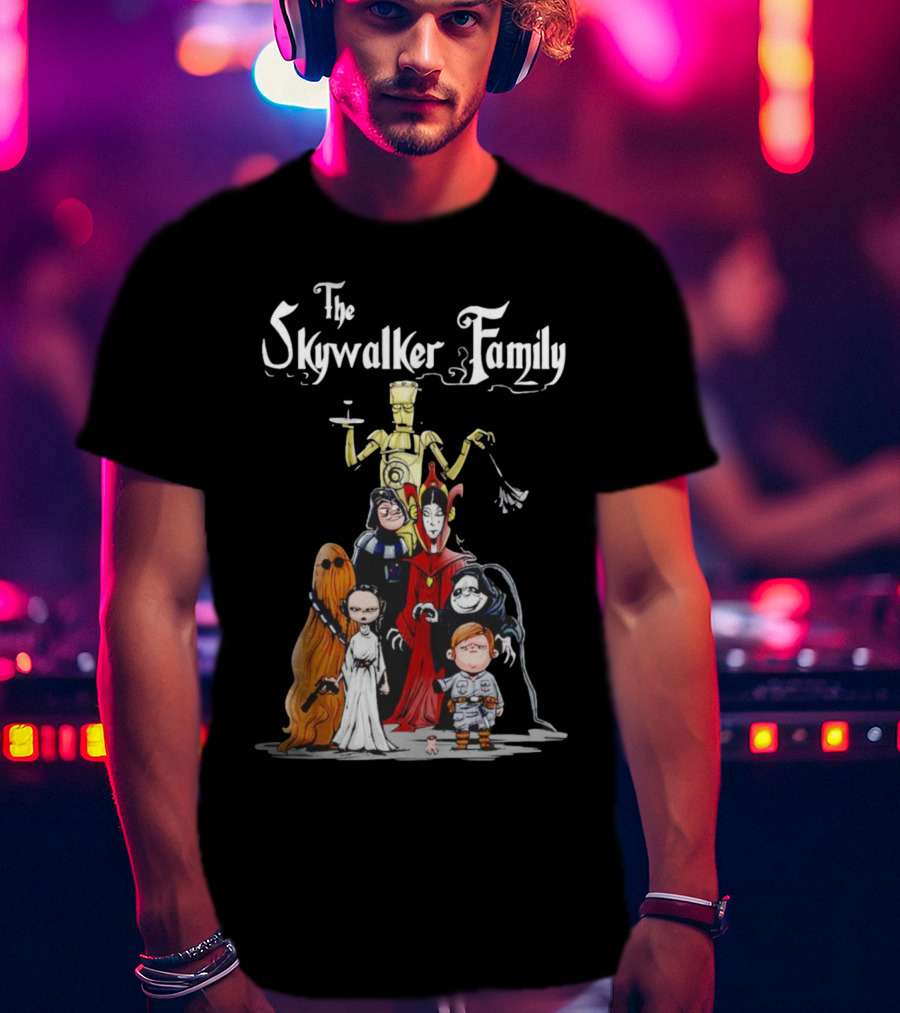 Star Wars Meets Addams Parody Mashup With Skywalker Family Twist T-Shirt