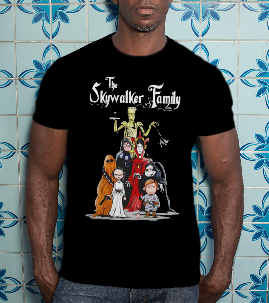 Star Wars Meets Addams Parody Mashup With Skywalker Family Twist T-Shirt
