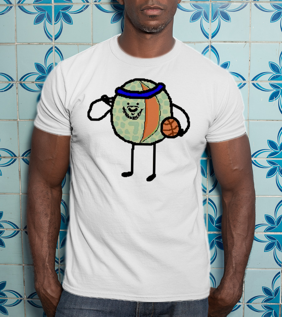 Carmelon Anthony Melon Basketball Figure With Blue Headband And Ball T-Shirt