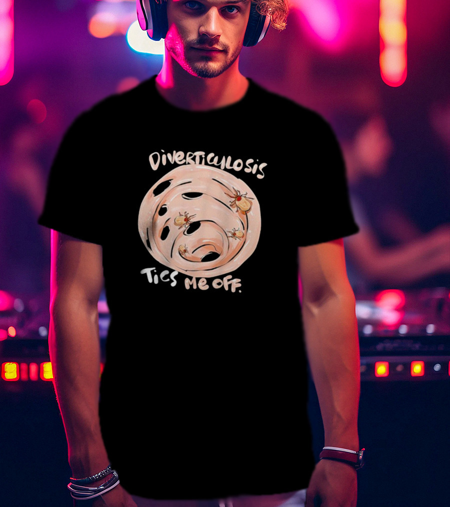 Diverticulosis Ticks Me Off Spiral With Insects T-Shirt