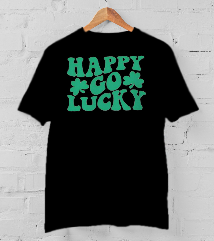 Happy Go Lucky Shamrock St. Patrick’s Day T-Shirt