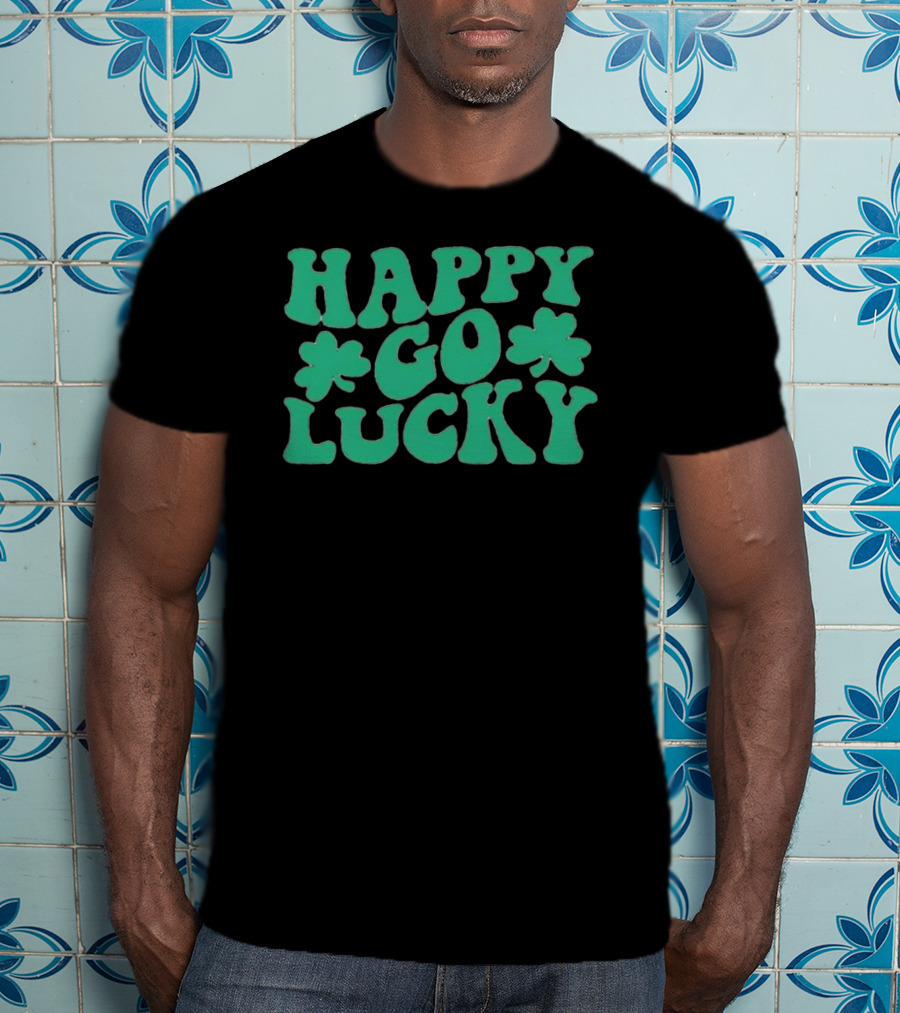 Happy Go Lucky Shamrock St. Patrick’s Day T-Shirt