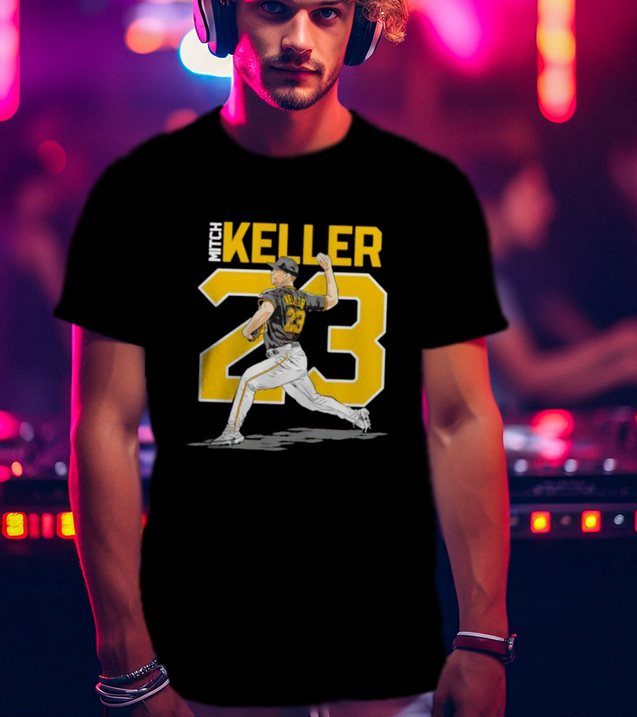 Mitch Keller 23 Pittsburgh Pirates Pitching Action T-Shirt