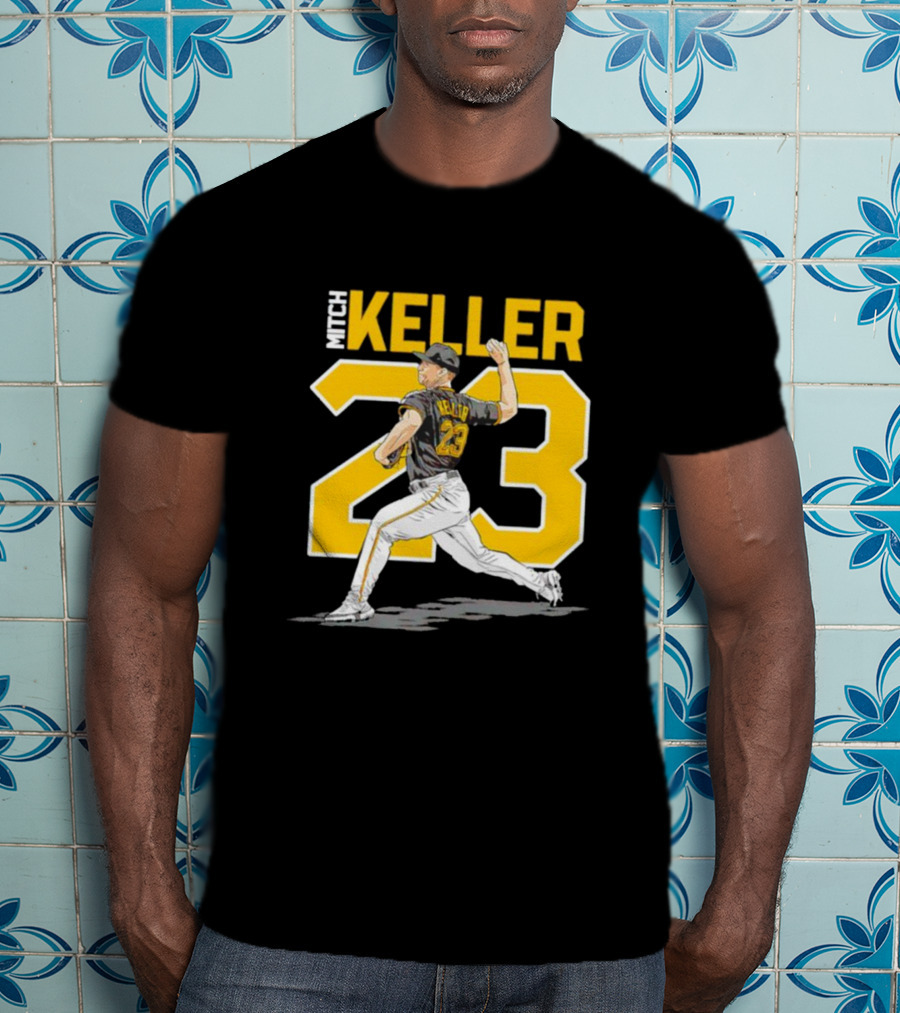 Mitch Keller 23 Pittsburgh Pirates Pitching Action T-Shirt