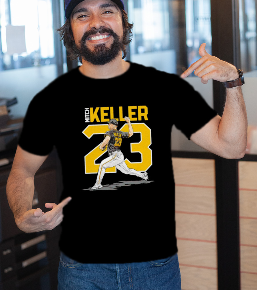 Mitch Keller 23 Pittsburgh Pirates Pitching Action T-Shirt