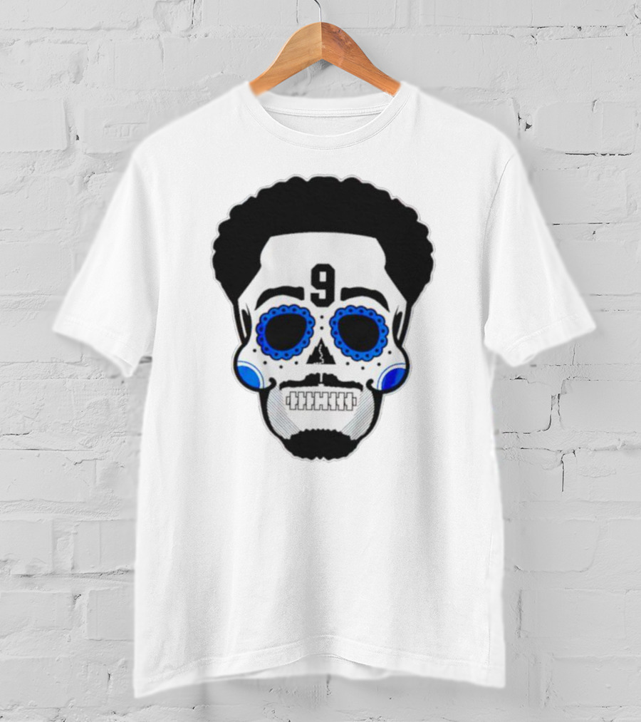 Bryce Young Carolina Panthers 9 Sugar Skull T-Shirt