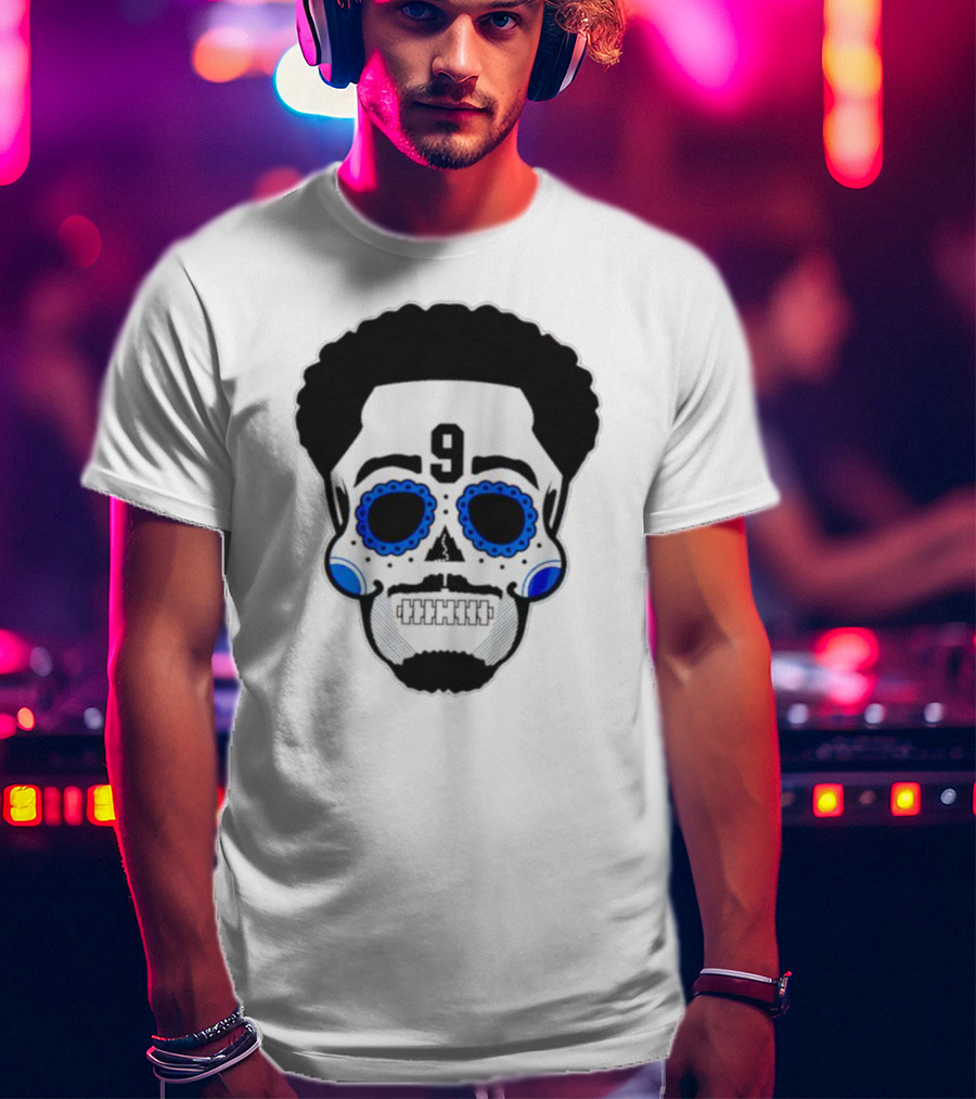 Bryce Young Carolina Panthers 9 Sugar Skull T-Shirt