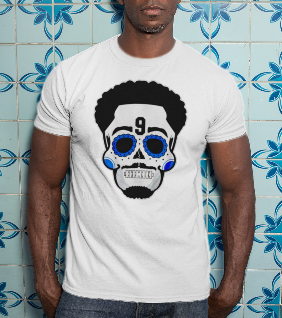 Bryce Young Carolina Panthers 9 Sugar Skull T-Shirt