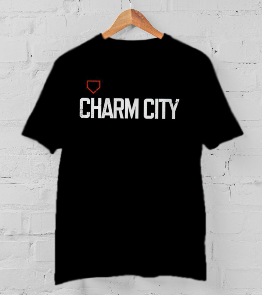 Charm City Baltimore Orioles Iconic Baseball Home Plate T-Shirt