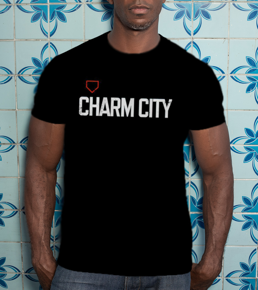 Charm City Baltimore Orioles Iconic Baseball Home Plate T-Shirt
