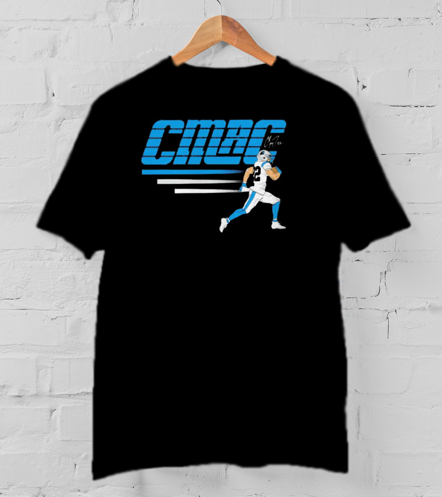 C-Mac Christian McCaffrey Running Carolina Panthers T-Shirt
