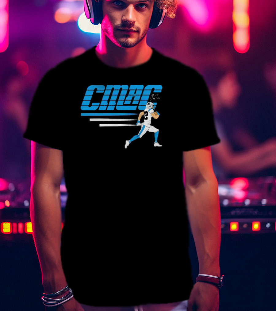 C-Mac Christian McCaffrey Running Carolina Panthers T-Shirt