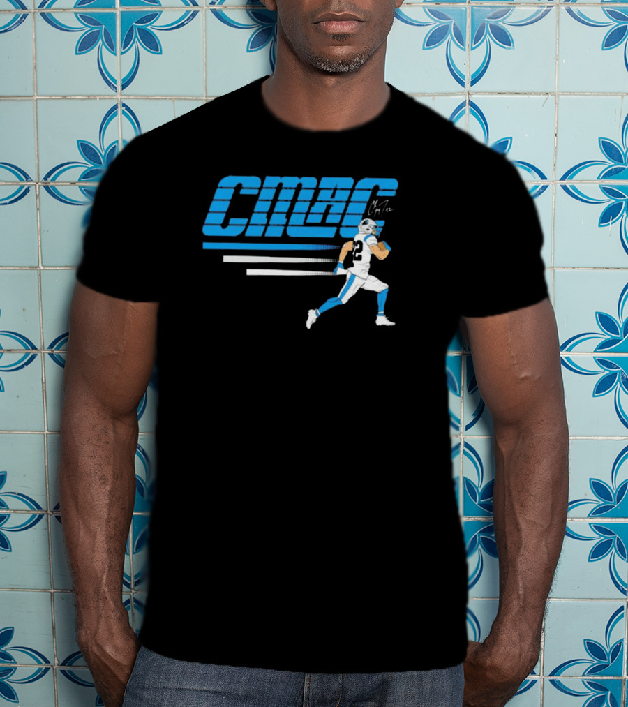 C-Mac Christian McCaffrey Running Carolina Panthers T-Shirt