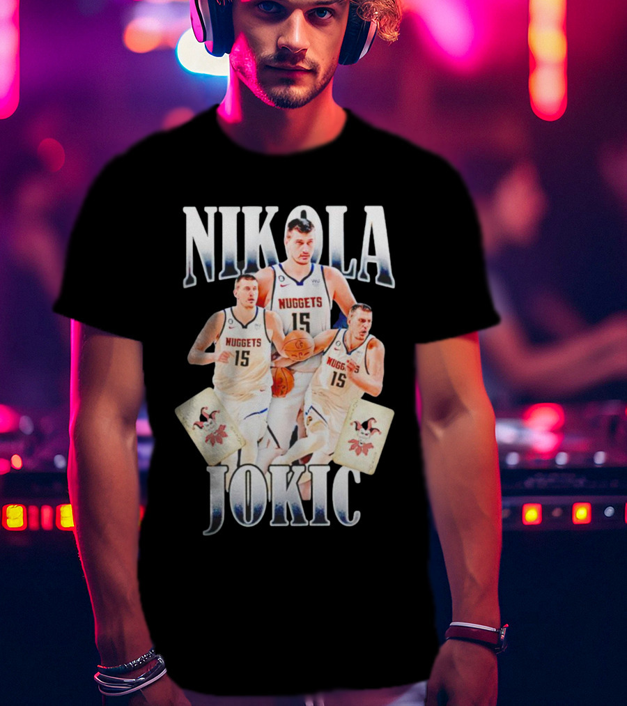 Nikola Jokic Nuggets NBA Joker Playing Cards T-Shirt