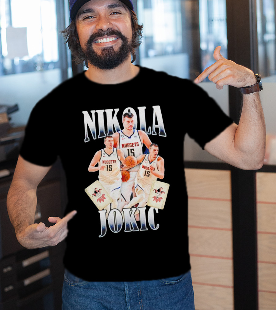Nikola Jokic Nuggets NBA Joker Playing Cards T-Shirt